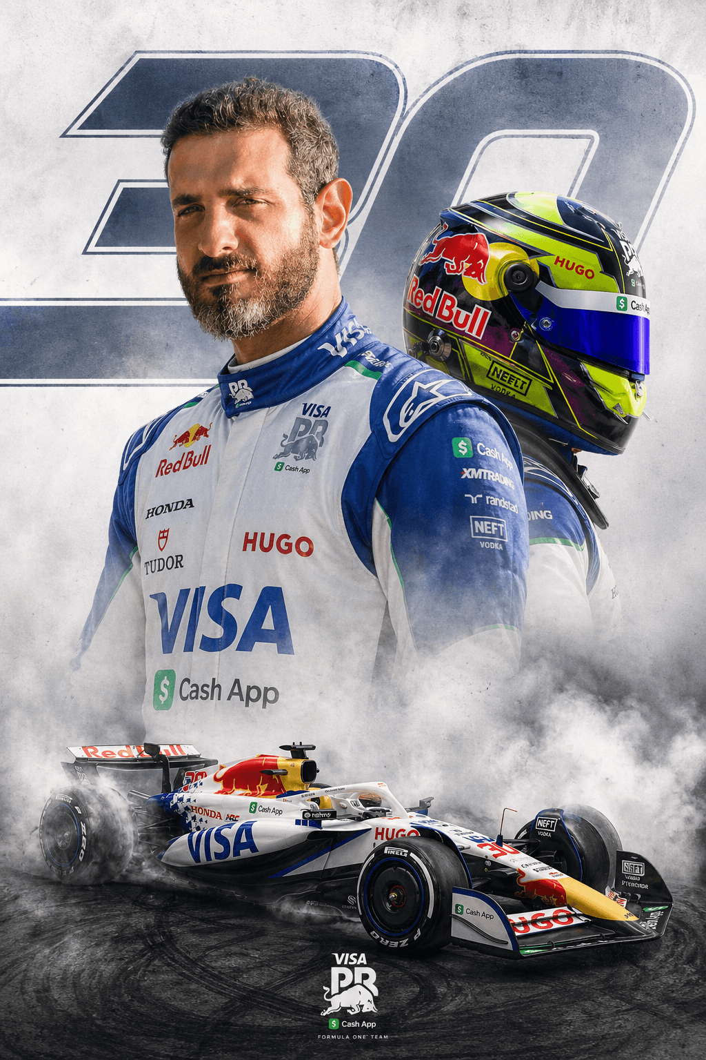 Custom F1 Racing Portrait