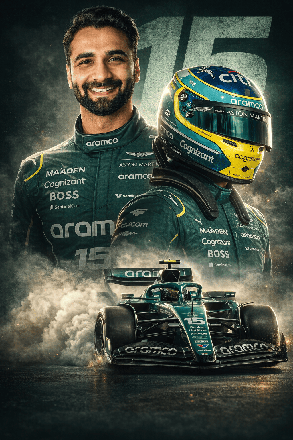 Custom F1 Racing Portrait