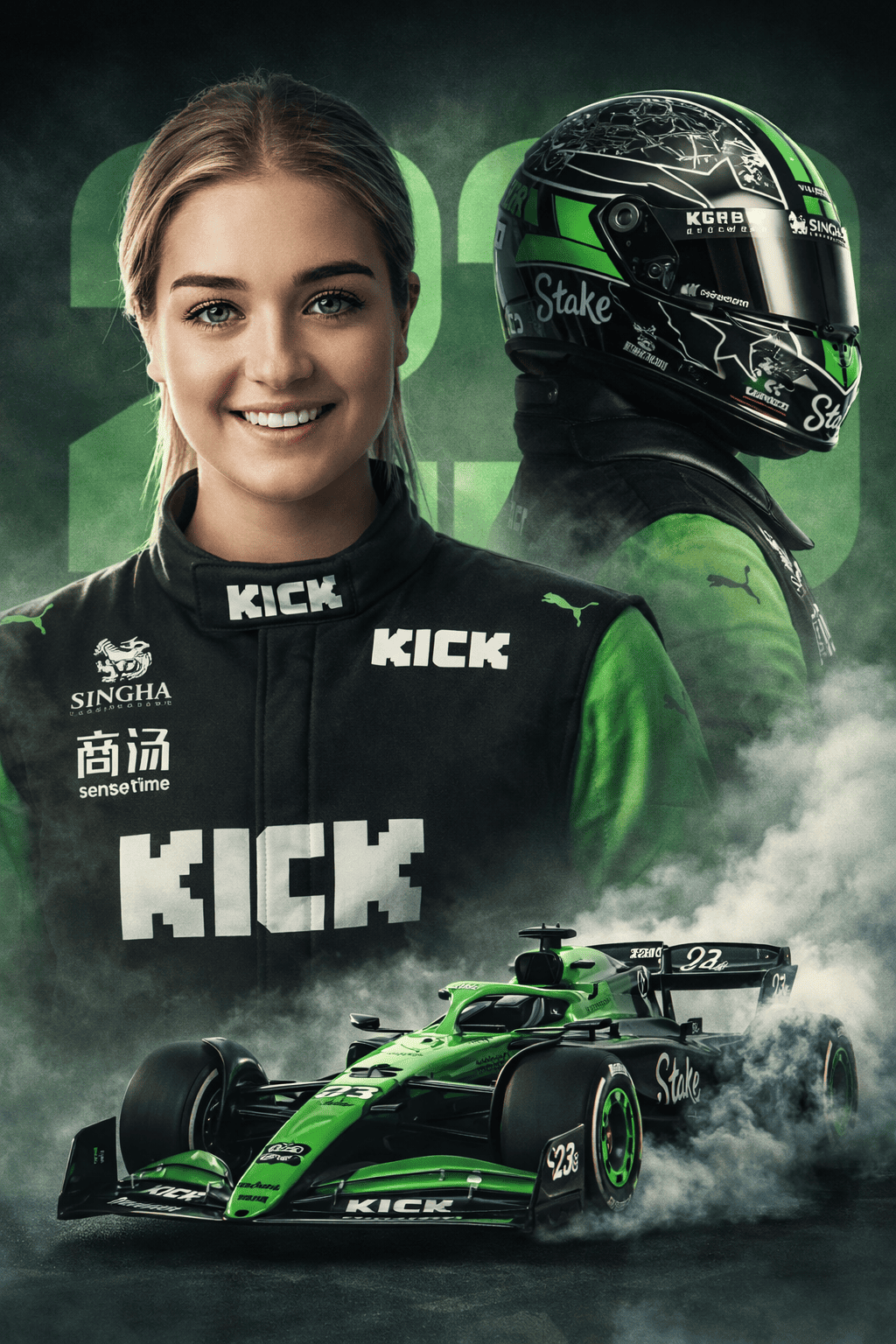 Custom F1 Racing Portrait