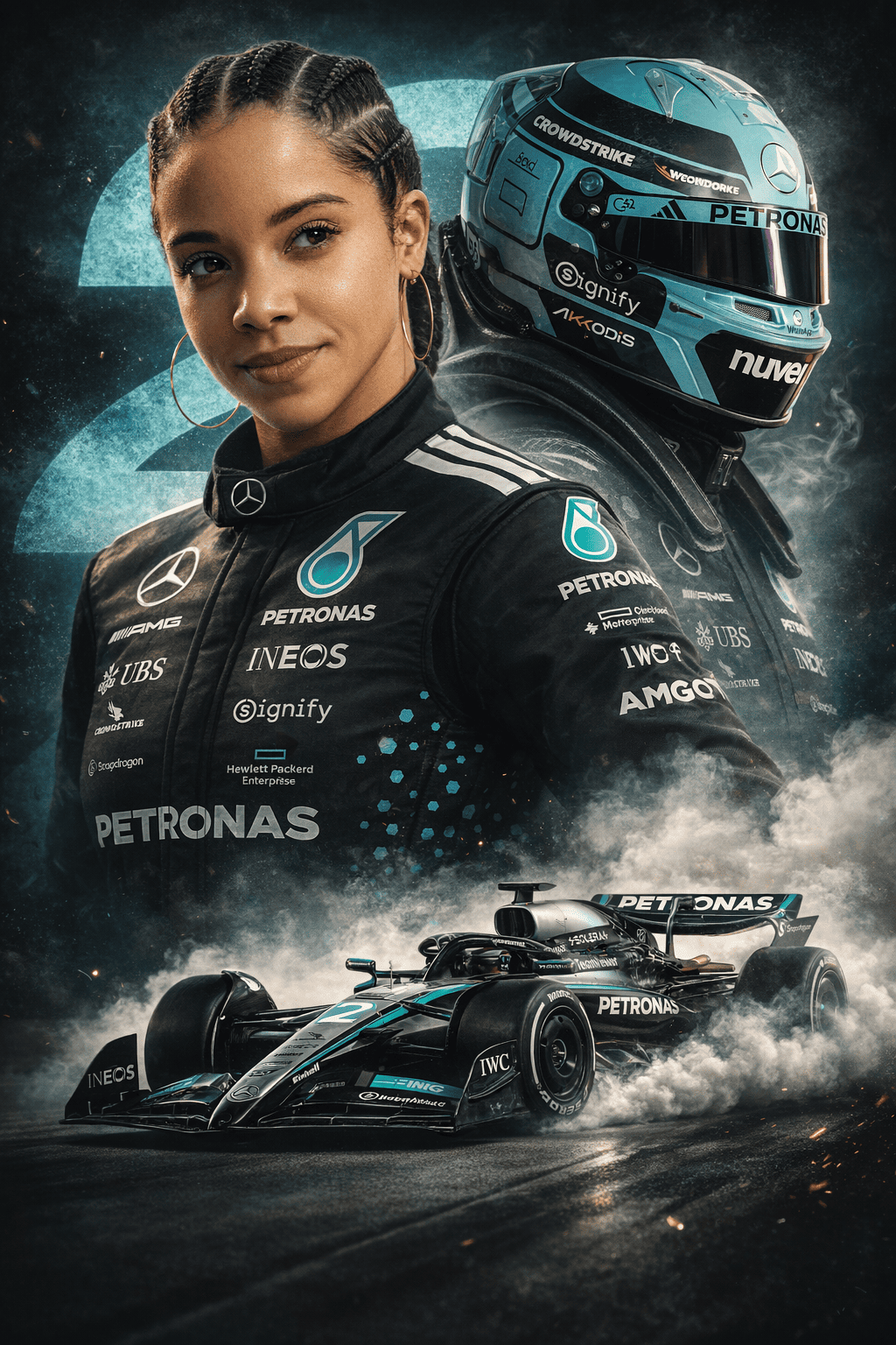 Custom F1 Racing Portrait