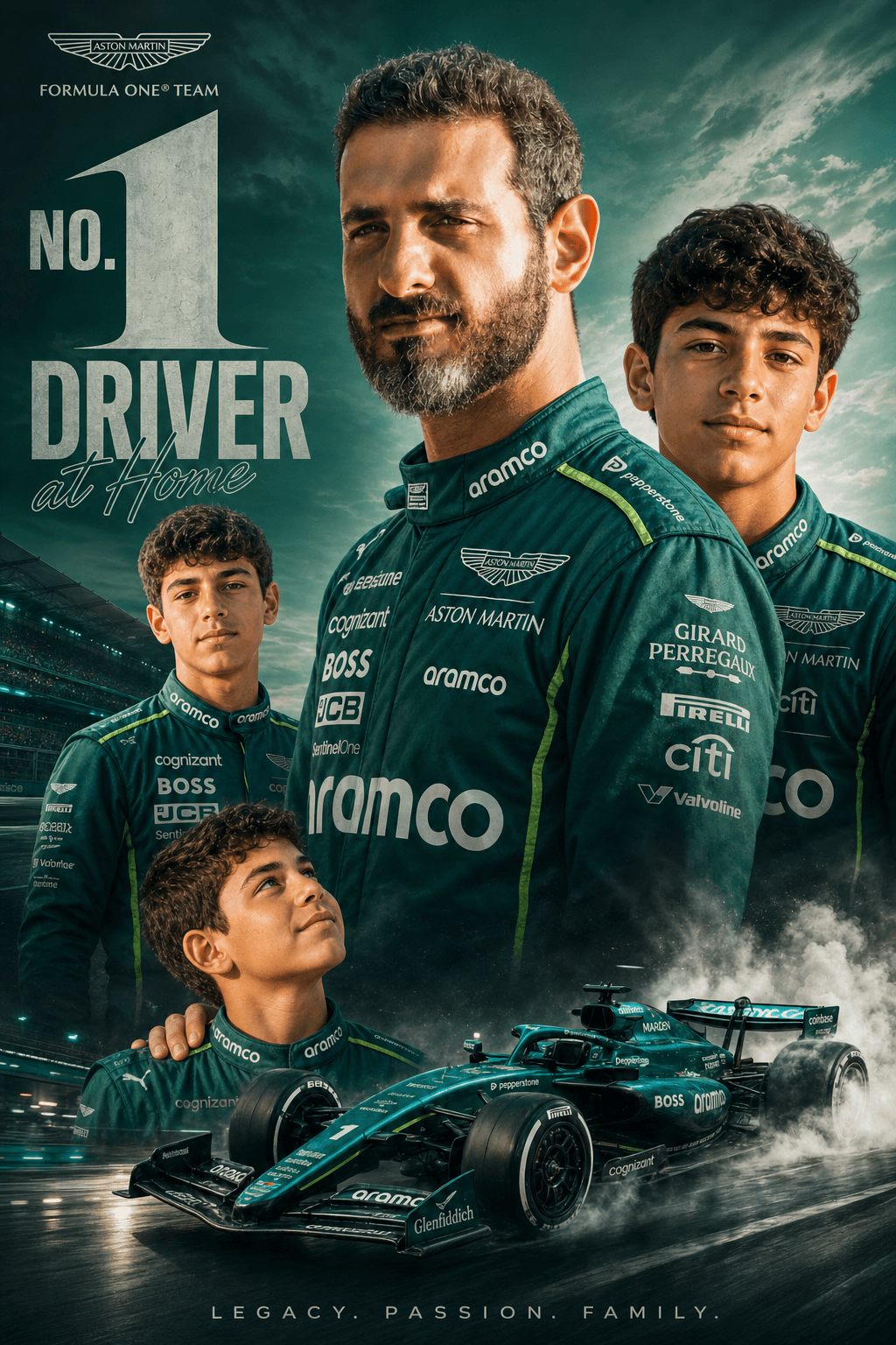 Custom Father's Day F1 Portrait