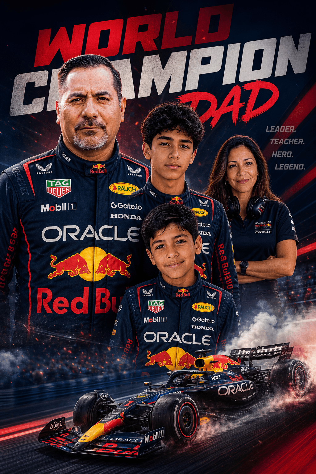Custom Father's Day F1 Portrait