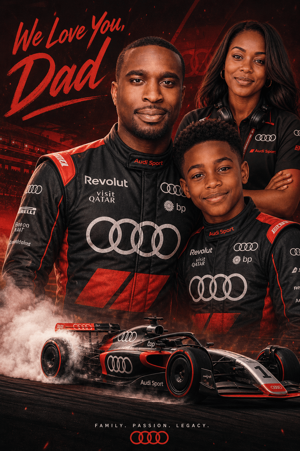 Custom Father's Day F1 Portrait