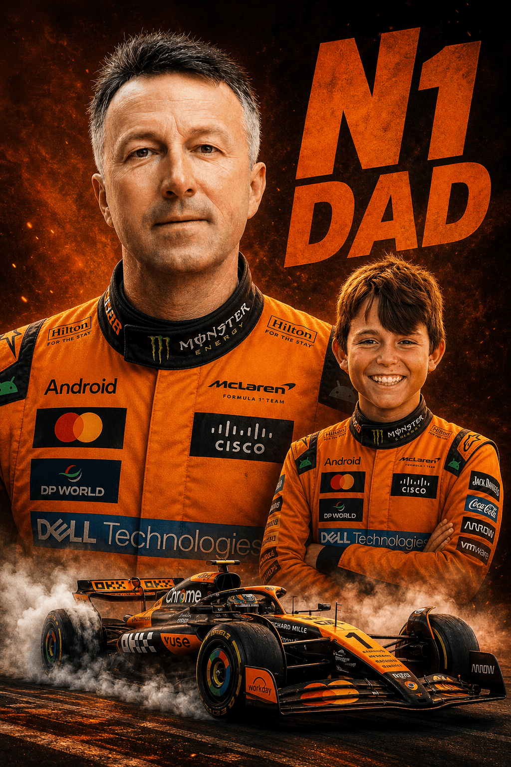 Custom Father's Day F1 Portrait