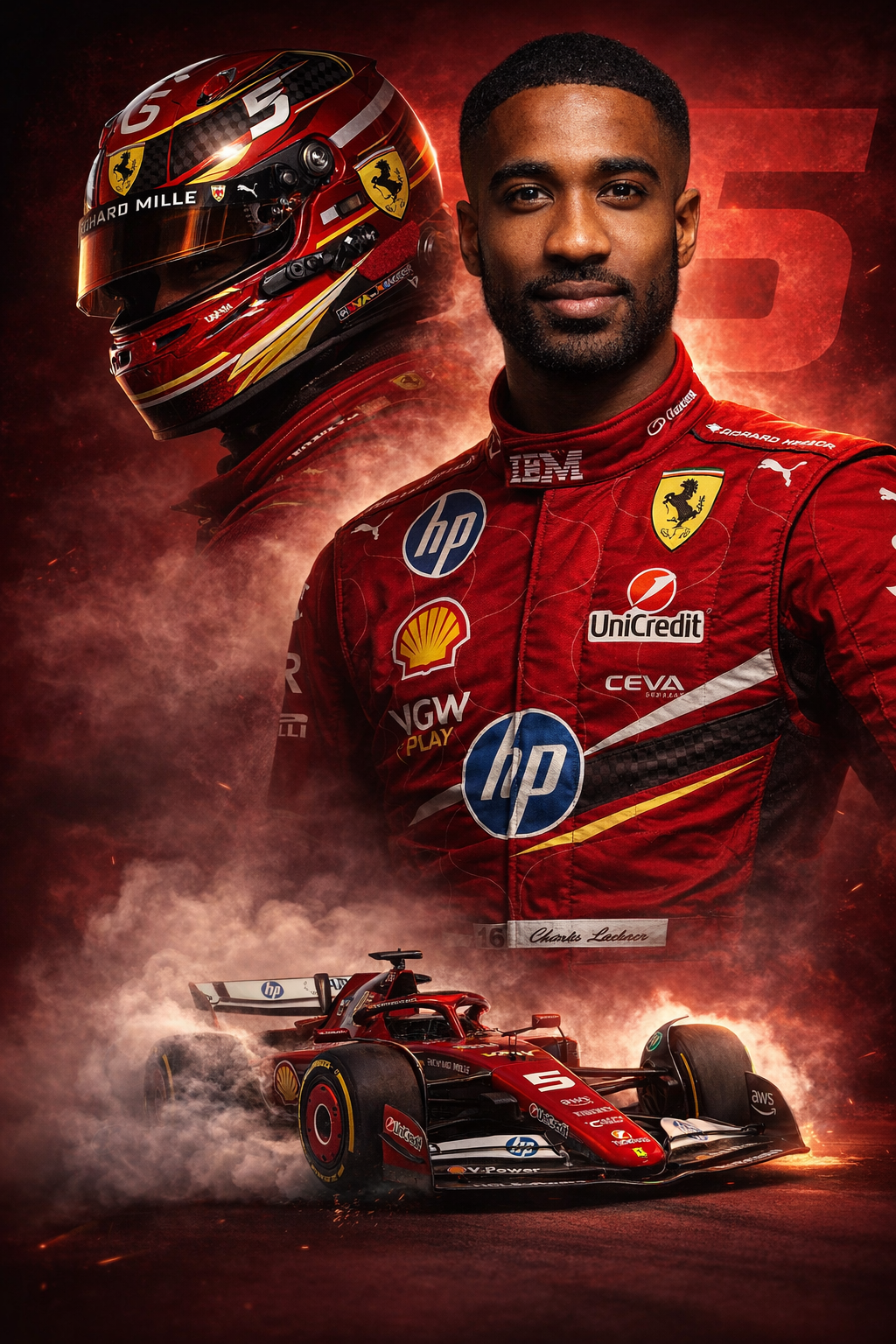 Custom F1 Racing Portrait