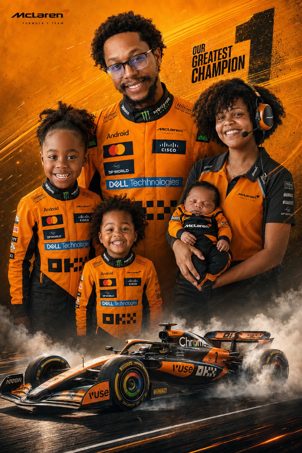 Custom Father's Day F1 Portrait