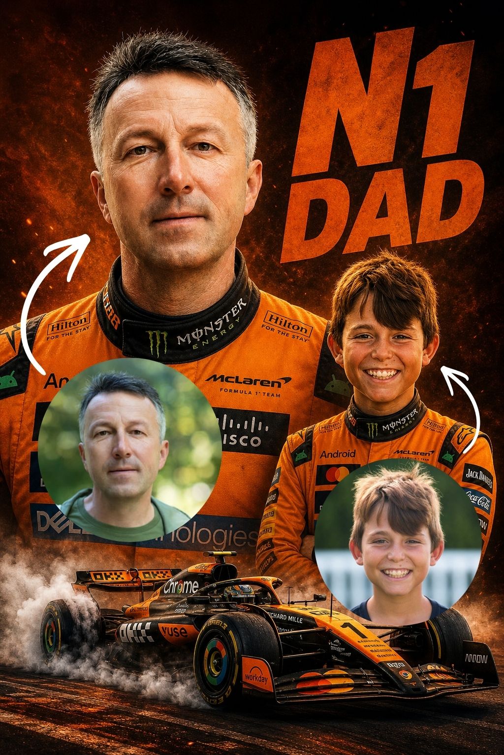 Custom Father's Day F1 Portrait